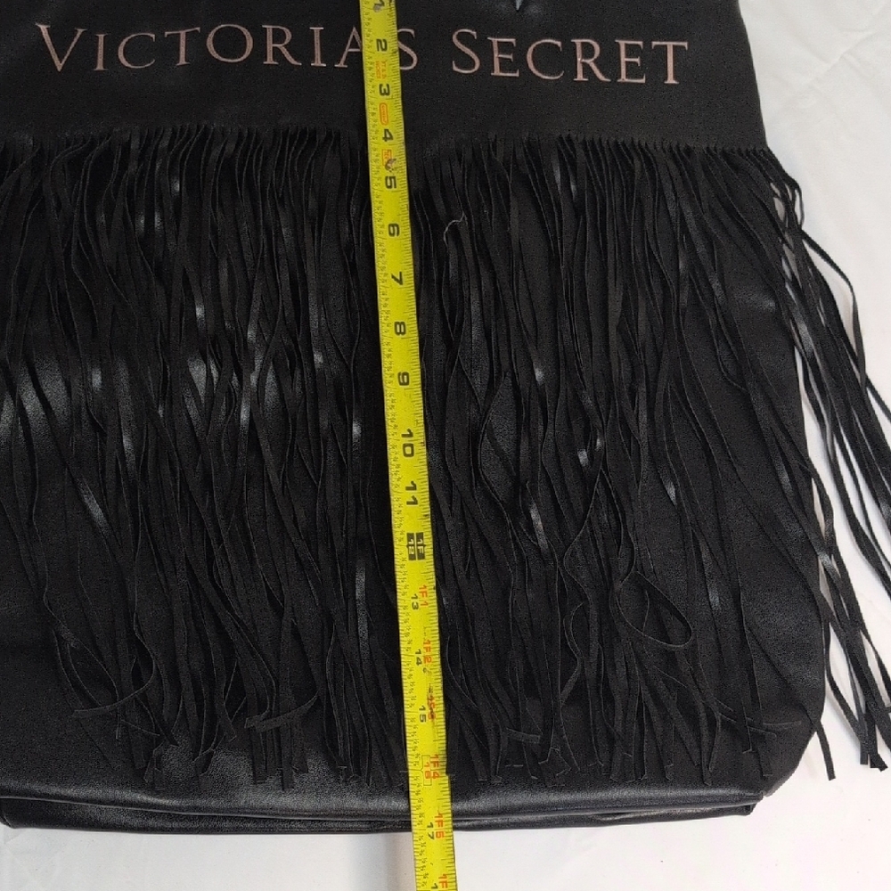 Victoria's Secret Black Tote with Fringe - Picture 8 of 9
